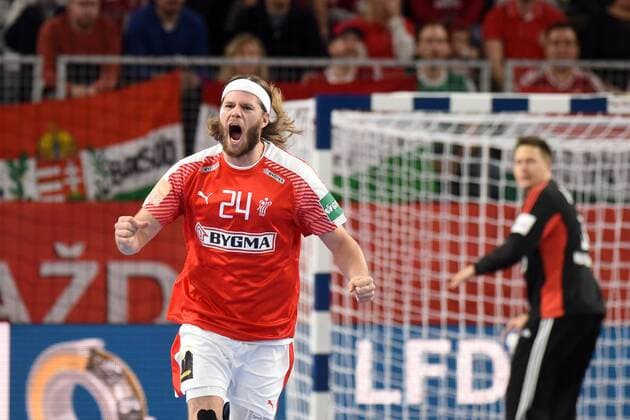 European Handball Championship, Group D, first round, Denmark - Hungary 13.01.2018., Croatia, Arena Varazdin, Varazdin - European Handball Championship, Group D, first round, Denmark - Hungary. HANSEN Mikkel  VjeranxZganecxRogulja PIXSELL