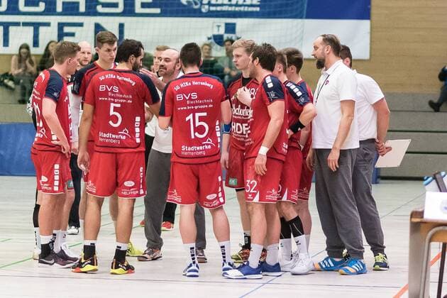 Mannschaft SG H2Ku Herrenberg, TV Weilstetten gegen SG H2Ku Herrenberg , Handball, BWOL, Maenner, 13.01.2018, Balingen Copyright: xEIBNER WolfgangxFrankx EP_WFK