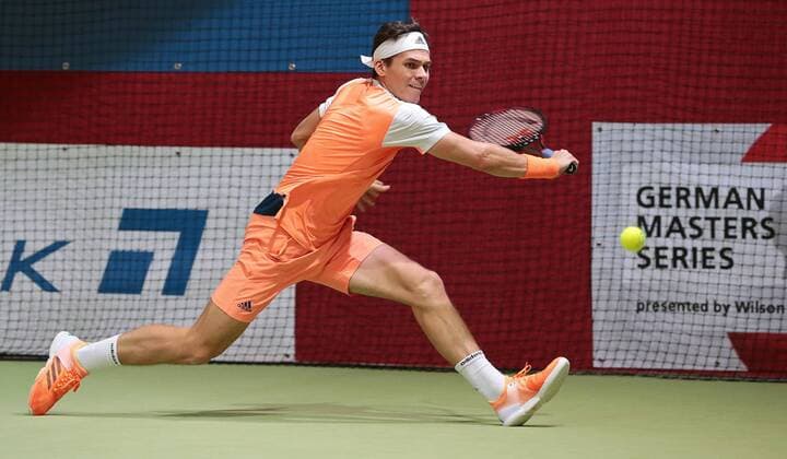 14.01.2018, Schwieberdingen Südwestbank Tennis Grand Prix Tennis-Weltranglistenturnier. Finale: Sieger Daniel Masur (GER)