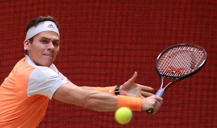 14.01.2018, Schwieberdingen Südwestbank Tennis Grand Prix Tennis-Weltranglistenturnier. Finale: Sieger Daniel Masur (GER)
