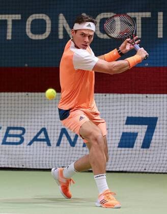 14.01.2018, Schwieberdingen Südwestbank Tennis Grand Prix Tennis-Weltranglistenturnier. Finale: Sieger Daniel Masur (GER)