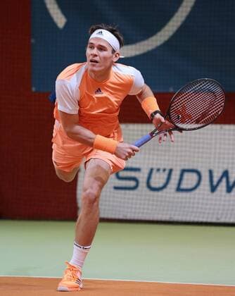 14.01.2018, Schwieberdingen Südwestbank Tennis Grand Prix Tennis-Weltranglistenturnier. Finale: Sieger Daniel Masur (GER)