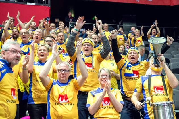 180114 Svenska supportrar inför handbollsmatchen mellan Serbien och Sverige under Handbolls-EM 2018 den 14 januari 2018 i Split. Copyright: LUDVIGxTHUNMAN BB180114LT008