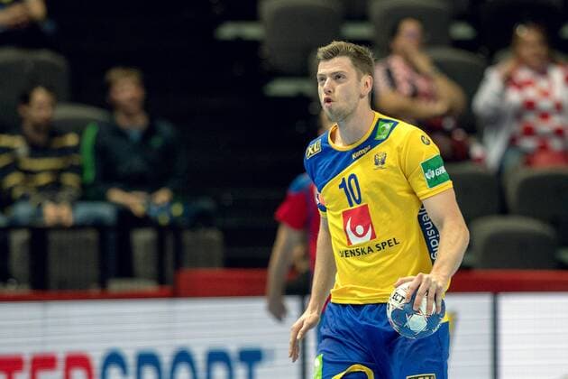180114 Sveriges Niclas Ekberg under handbollsmatchen mellan Serbien och Sverige under Handbolls-EM 2018 den 14 januari 2018 i Split. Copyright: LUDVIGxTHUNMAN BB180114LT018