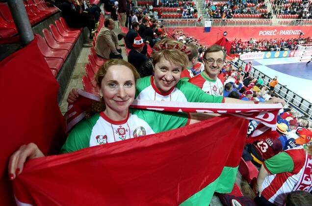 European Handball Championship, Group B, 2nd Round, Norway - Belarus 14.01.2018., Croatia, sports hall Zlatika, Porec - European Handball Championship, Group B, 2nd Round, Norway - Belarus. Supporters.  IgorxKralj PIXSELL