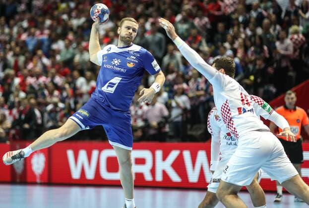 European Handball Championship, Group A, 2nd round, Iceland - Croatia 14.01.2018., Croatia, Spaladium Arena, Split - Spaladium Arena, Split - European Handball Championship, Group A, 2nd round, Iceland - Croatia. Aron Palmarsson SlavkoxMidzor PIXSELL