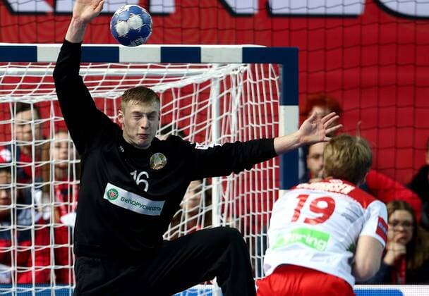 European Handball Championship, Group B, 2nd Round, Norway - Belarus 14.01.2018., Croatia, sports hall Zlatika, Porec - European Handball Championship, Group B, 2nd Round, Norway - Belarus. Viachaslau Saldatsenka  IgorxKralj PIXSELL
