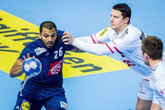 14.01.2018, Zatika Centre, Porec, CRO, EHF EM, Herren, Oesterreich vs Frankreich, Gruppe B, im Bild Nicolas Claire of Francea during the preliminary round, group B match of the EHF men s Handball European Championship EM Europameisterschaft between Austria and France at the Zatika Sport Centre in Porec, Croatia on 2018 01 14. Porec