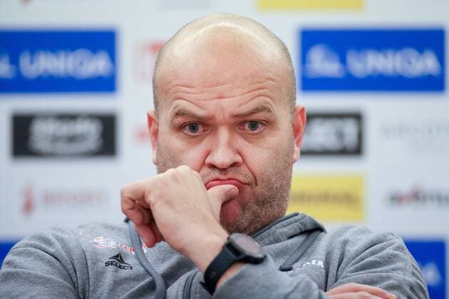 HANDBALL - EHF EURO 2018, press conference PK Pressekonferenz team Austria POREC,CROATIA,15.JAN.18 - HANDBALL - EHF European Championship EM Europameisterschaft group stage, Press conference team Austria. Image shows head coach Patrekur Johannesson (AUT). GEPAxpictures xMaticxKlansek