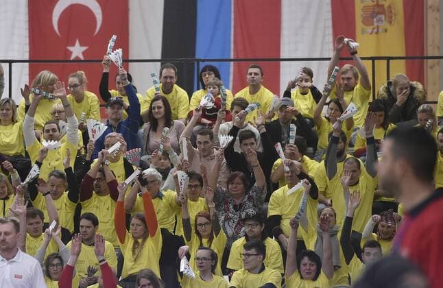 Fans during the Beach volleyball Beachvolleyball CEV European Championship EM Europameisterschaft Tour Masters in Pelhrimov, Czech Republic, Sunday, January 14, 2018. (CTKxPhoto LubosxPavlicek) CTKPhotoP201801140636301  PAV 12
