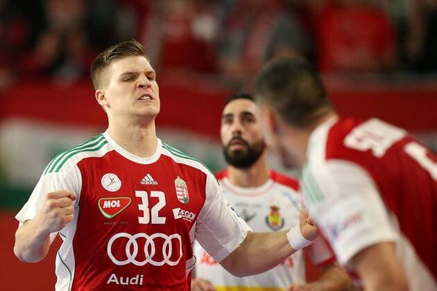 Handball, EM, Ungarn - Spanien European Handball Championship, Group D, 2nd Round, Hungary - Spain 15.01.2018., Croatia, Arena, Varazdin - European Handball Championship, Group D, 2nd Round, Hungary - Spain. BARTOK Donat GoranxStanzl PIXSELL