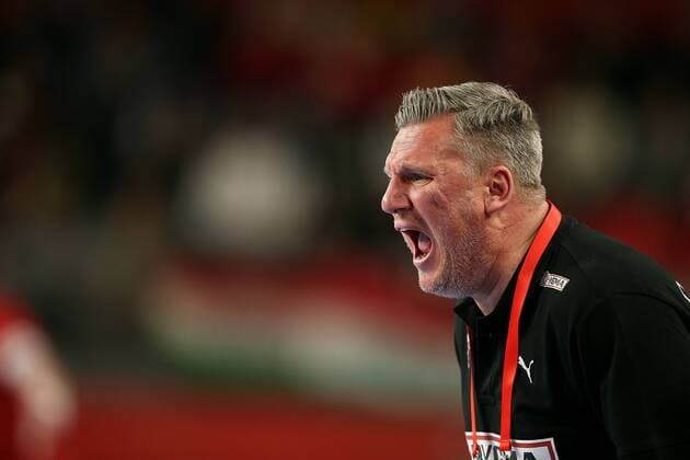 Handball, EM, Tschechien - Dänemark European Handball Championship, Group D, 2nd round, Czech Republic - Denmark 15.01.2018., Croatia, Arena, Varazdin - European Handball Championship, Group D, 2nd round, Czech Republic - Denmark. JACOBSEN Nikolaj, coach. GoranxStanzl PIXSELL