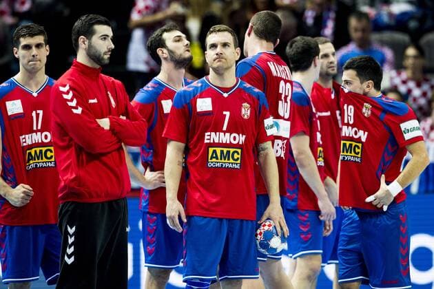 Handball, EM, Serbien - Island 180116 Serbiens Stefan Vujic deppar efter segern i handbollsmatchen mellan Serbien och Island under Handbolls-EM 2018 den 16 januari 2018 i Split. Copyright: LUDVIGxTHUNMAN BB180116LT005