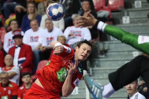 HANDBALL - EHF EURO 2018, NOR vs AUT POREC,CROATIA,16.JAN.18 - HANDBALL - EHF European Championship EM Europameisterschaft group stage, Norway vs Austria. Image shows Sander Sagosen (NOR). GEPAxpictures xMaticxKlansek