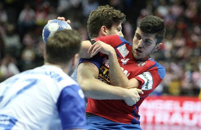 European Handball Championship, Group A, 3rd round, Serbia - Iceland 16.01.2018., Spaladium Arena, Split, Croatia - 2018 European Men s Handball Championship, Group A, 3rd round, Serbia - Iceland. Milan Jovanovic.  IvoxCagalj PIXSELL