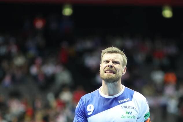 Bilder des Tages - SPORT European Handball Championship, Group A, 3rd round, Serbia - Iceland 16.01.2018., Spaladium Arena, Split, Croatia - 2018 European Men s Handball Championship, Group A, 3rd round, Serbia - Iceland. Gudjon Valur Sigurdsson.  SlavkoxMidzor PIXSELL