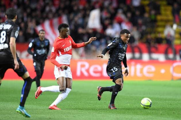 15 Patrick BURNER (nice) - 15 Adama DIAKHABY (mon) FOOTBALL : Monaco vs Nice - Ligue 1 Conforama - 16 01 2018 FEP Panoramic 