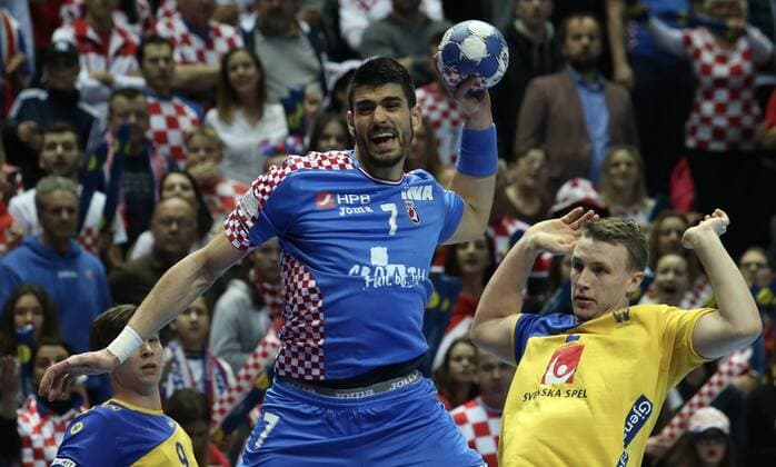 European Handball Championship, Group A, 3rd round, Croatia - Sweden 16.01.2018., Spaladium Arena, Split, Croatia - 2018 European Men s Handball Championship, Group A, 3rd round, Croatia - Sweden. Luka Stepancic.  IvoxCagalj PIXSELL