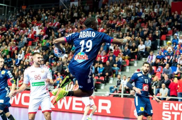 16.01.2018, Zatika Centre, Porec, CRO, EHF EM, Herren, Frankreich vs Weissrussland, Gruppe B, im Bild Luc Abalo (FRA) during the preliminary round, group B match of the EHF men s Handball European Championship EM Europameisterschaft between France and Belarus at the Zatika Sport Centre in Porec, Croatia on 2017 05 12. Porec