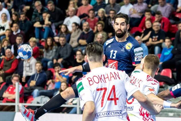 16.01.2018, Zatika Centre, Porec, CRO, EHF EM, Herren, Frankreich vs Weissrussland, Gruppe B, im Bild Nikola Karabatic (FRA) during the preliminary round, group B match of the EHF men s Handball European Championship EM Europameisterschaft between France and Belarus at the Zatika Sport Centre in Porec, Croatia on 2017 05 12. Porec