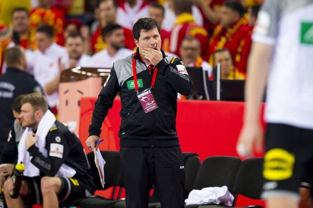 Co-Trainer Alexander Haase nach der ersten Halbzeit. Deutschland - Mazedonien, Vorrunde, Handball, EHF Euro 2018, 17.01.18 Zagreb Zagreb Croatia Arena Copyright: xAgentur54Gradx xFelixxKoenigx