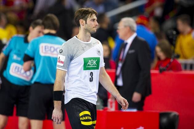 Uwe Gensheimer (Nr. 3, Deutschland) nach der ersten Halbzeit. Deutschland - Mazedonien, Vorrunde, Handball, EHF Euro 2018, 17.01.18 Zagreb Zagreb Croatia Arena Copyright: xAgentur54Gradx xFelixxKoenigx