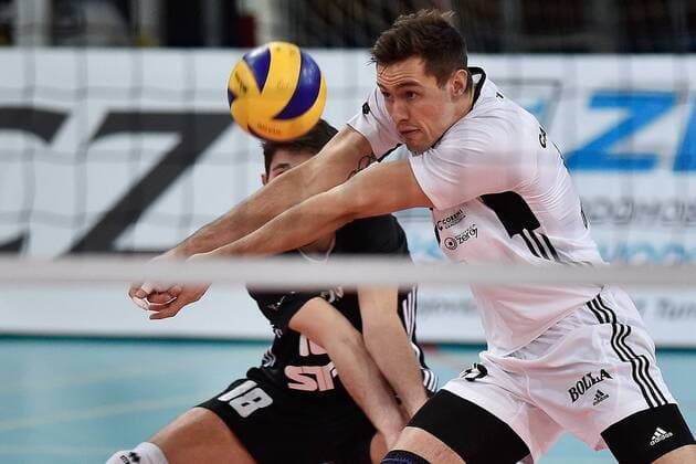 Thomas Jaeschke of Verona in action during the CEV Volleyball Champions League, round of sixteen, match Dukla Liberec vs Calzedonia Verona, played in Liberec, Czech Republic, on Wednesday, January 17, 2018. (CTKxPhoto RadekxPetrasek) CTKPhotoP201801171006601  PER 6