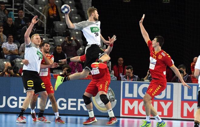 Zagreb, Kroatien, Zagreb Arena, 17.1.2018 M‰nner- Handball, Europa-Meisterschaft 2018 Deutschland vs. Mazedonien Philipp Weber (SC DHfK Leipzig), Deutschland