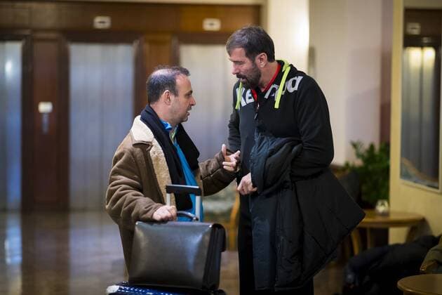 Bilder des Tages - SPORT Bob Hanning und Trainer Veselin Vujovic bei der Abreise. Abreise der deutschen Nationalmannschaft nach Varazdin, Vorrunde, Handball, EHF Euro 2018, 18.01.18 Zagreb Zagreb Croatia Arena Copyright: xAgentur54Gradx xFelixxKoenigx