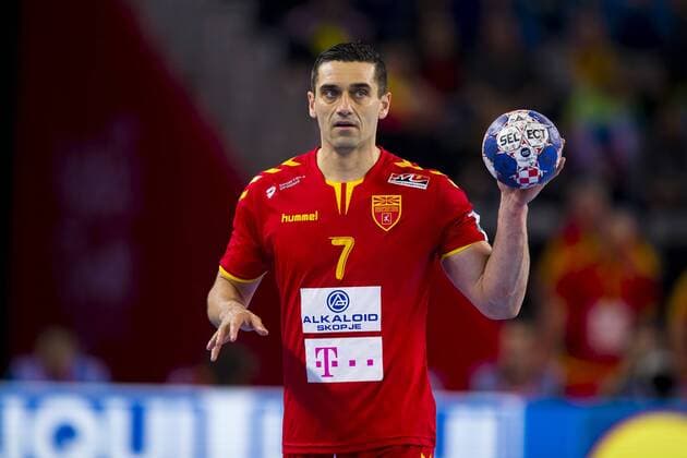 Kiril Lazarov (Nr. 7, Mazedonien). Deutschland - Mazedonien, Vorrunde, Handball, EHF Euro 2018, 17.01.18 Zagreb Zagreb Croatia Arena Copyright: xAgentur54Gradx xFelixxKoenigx