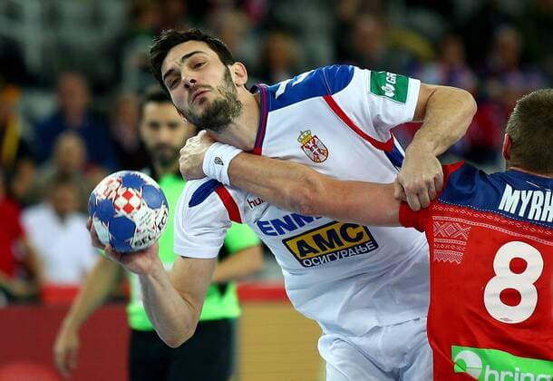 European Handball Championship, Group I, 1th round Serbia vs. Norway 18.01.2018., Arena Zagreb, Zagreb, Croatia - 2018 European Men s Handball Championship, Group I, 1th round Serbia vs. Norway. Petar Nenadic.  IgorxKralj PIXSELL