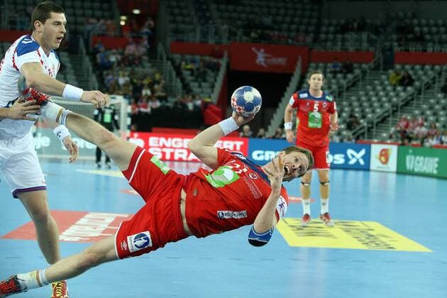 European Handball Championship, Group I, 1th round Serbia vs. Norway 18.01.2018., Arena Zagreb, Zagreb, Croatia - 2018 European Men s Handball Championship, Group I, 1th round Serbia vs. Norway. Magnus Gullerud.  GoranxStanzl PIXSELL