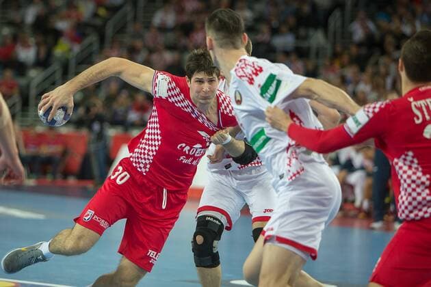 MAMIC Marko (Croatia) HANDBALL : Croatie vs Bielorussie - Championnat d europe EHF - Groupe I - Zagreb - 18 01 2018 THEOPHILELaurent Panoramic 
