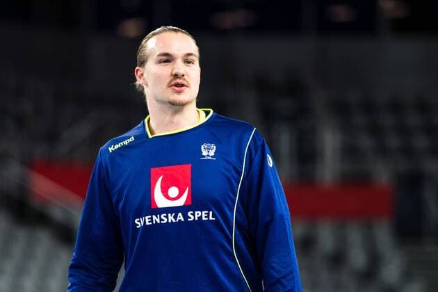 Handball WM, Training Schweden 180119 Sveriges Lukas Nilsson under en träning med Sveriges landslag i handboll under Handbolls-EM 2018 den 19 januari 2018 i Zagreb. Copyright: LUDVIGxTHUNMAN BB180119LT066