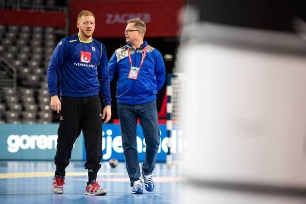 Handball WM, Training Schweden 180119 Sveriges Jim Gottfridsson under en träning med Sveriges landslag i handboll under Handbolls-EM 2018 den 19 januari 2018 i Zagreb. Copyright: LUDVIGxTHUNMAN BB180119LT068