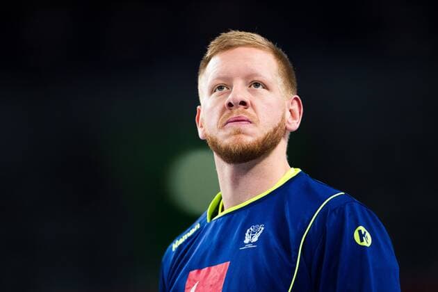 Handball WM, Training Schweden 180119 Sveriges Jim Gottfridsson under en träning med Sveriges landslag i handboll under Handbolls-EM 2018 den 19 januari 2018 i Zagreb. Copyright: LUDVIGxTHUNMAN BB180119LT071