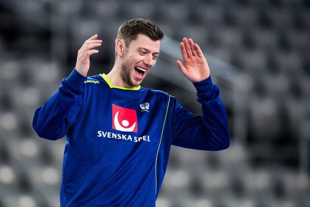 Handball WM, Training Schweden 180119 Sveriges Niclas Ekberg under en träning med Sveriges landslag i handboll under Handbolls-EM 2018 den 19 januari 2018 i Zagreb. Copyright: LUDVIGxTHUNMAN BB180119LT072