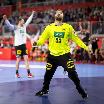 Torhueter Andreas Wolff (Nr. 33, Deutschland) freut sich ueber eine Parade. Deutschland - Tschechien, Hauptrunde, Handball, EHF Euro 2018, 19.01.18 Varazdin Varazdin Croatia Arena Varazdin Copyright: xAgentur54Gradx xFelixxKoenigx