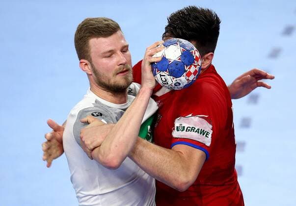 European Handball Championship, Group II, 1th round Germany vs. Czech Republic 19.01.2018., Varazdin Arena, Varazdin, Croatia - 2018 European Men s Handball Championship, Group II, 1th round Germany vs. Czech Republic. Philipp Weber.  IgorxKralj PIXSELL