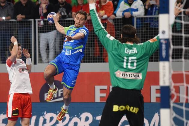European Handball Championship, Group II, 1th round Slovenia vs. Denmark 19.01.2018., Varazdin Arena, Varazdin, Croatia - 2018 European Men s Handball Championship, Group II, 1th round Slovenia vs. Denmark. Darko Cingesar.  VjeranxZganecxRogulja PIXSELL