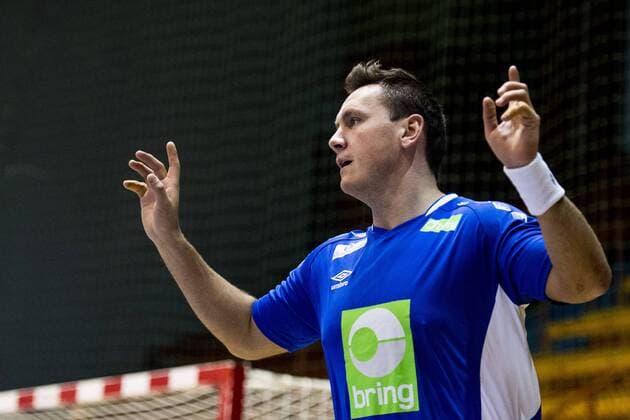 Handball WM, Training Norwegen 180119 Joakim Hykkerud under en träning med Norges landslag i handboll under Handbolls-EM 2018 den 19 januari 2018 i Zagreb. Copyright: LUDVIGxTHUNMAN BB180119LT160