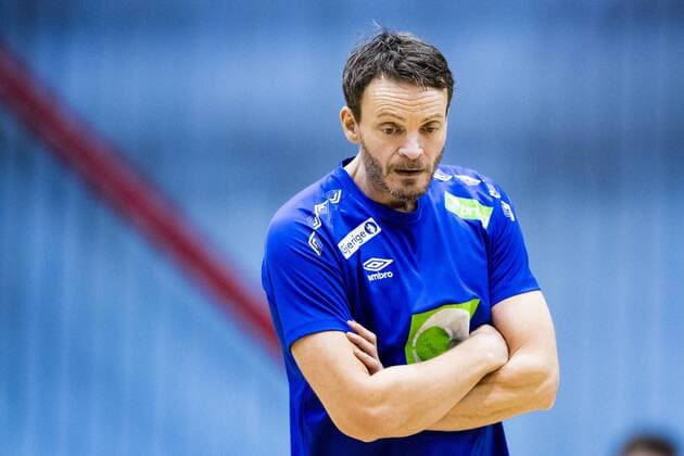 Handball WM, Training Norwegen 180119 Förbundskapten Christian Berge under en träning med Norges landslag i handboll under Handbolls-EM 2018 den 19 januari 2018 i Zagreb. Copyright: LUDVIGxTHUNMAN BB180119LT162