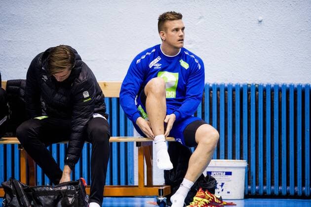 Handball WM, Training Norwegen 180119 Espen Lie Hansen under en träning med Norges landslag i handboll under Handbolls-EM 2018 den 19 januari 2018 i Zagreb. Copyright: LUDVIGxTHUNMAN BB180119LT163