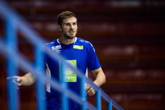 Handball WM, Training Norwegen 180119 Bjarte Myrhol under en träning med Norges landslag i handboll under Handbolls-EM 2018 den 19 januari 2018 i Zagreb. Copyright: LUDVIGxTHUNMAN BB180119LT167