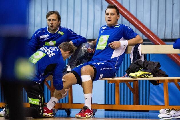 Handball WM, Training Norwegen 180119 Joakim Hykkerud undersöks under en träning med Norges landslag i handboll under Handbolls-EM 2018 den 19 januari 2018 i Zagreb. Copyright: LUDVIGxTHUNMAN BB180119LT171