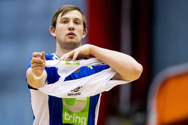 Handball WM, Training Norwegen 180119 Sander Sagosen under en träning med Norges landslag i handboll under Handbolls-EM 2018 den 19 januari 2018 i Zagreb. Copyright: LUDVIGxTHUNMAN BB180119LT172