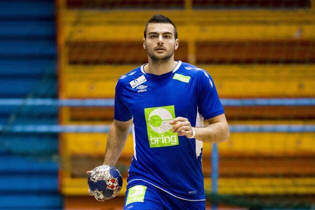Handball WM, Training Norwegen 180119 Eivind Tangen under en träning med Norges landslag i handboll under Handbolls-EM 2018 den 19 januari 2018 i Zagreb. Copyright: LUDVIGxTHUNMAN BB180119LT175