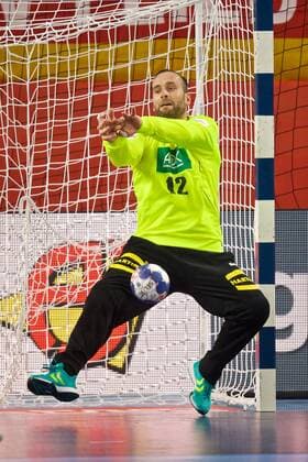 Handball Varazdin 19.01.2018 Europameisterschaft Herren Männer Euro Europameisterschaften Zwischenrunde Deutschland (GER) - Tschechien (CZE) Silvio Heinevetter (Deutschland, TW, No.12)