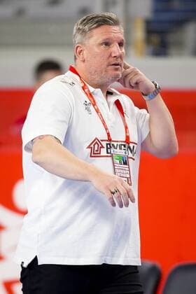Nikolaj Jacobsen nach der ersten Halbzeit. Slowenien - Daenemark, Hauptrunde, Handball, EHF Euro 2018, 19.01.18 Varazdin Varazdin Croatia Arena Varazdin Copyright: xAgentur54Gradx xFelixxKoenigx