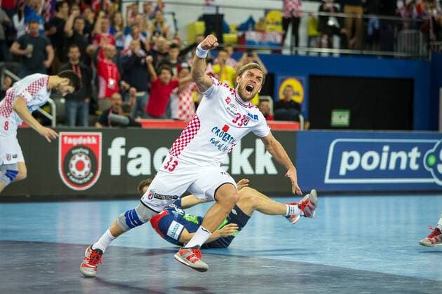 CINDRIC Luka (Croatia) HANDBALL : Croatie vs Norvege - Championnat d europe EHF - Zagreb - 20 01 2018 TheophileLaurent Panoramic 
